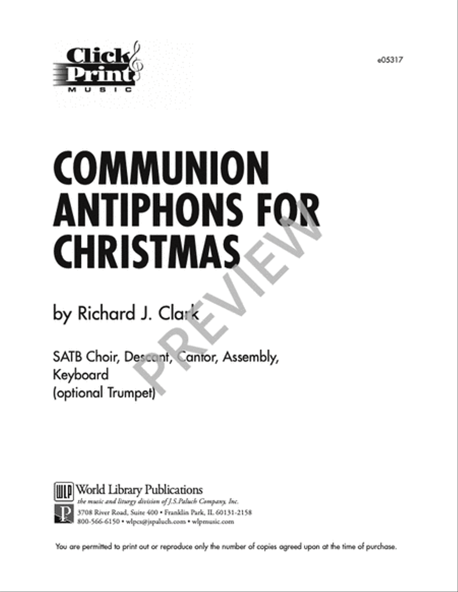 Communion Antiphons for Christmas 4-Part scores gallery preview page 11
