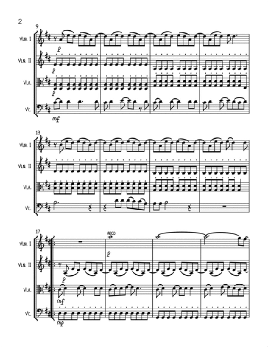 Love Story Love Story String Quartet scores gallery preview page 2