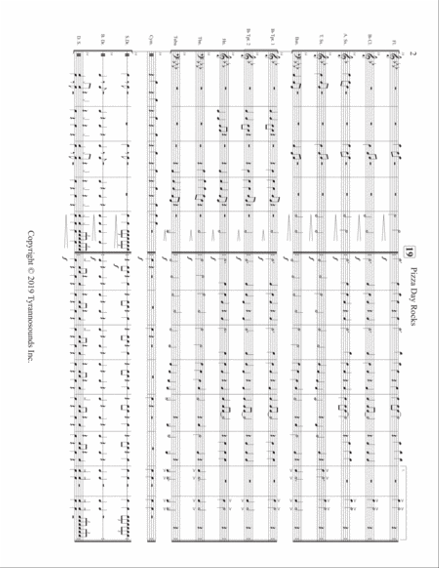 Pizza Day Rocks Concert Band scores gallery preview page 3