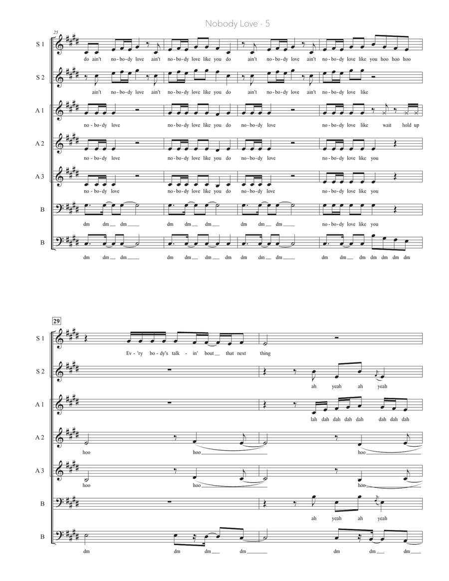 Nobody Love Divisi scores gallery preview page 5
