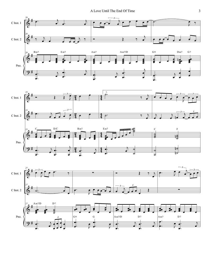 A Love Until The End Of Time Flute scores gallery preview page 3