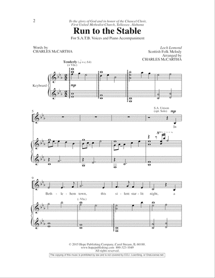 Run to the Stable 4-Part scores gallery preview page 3