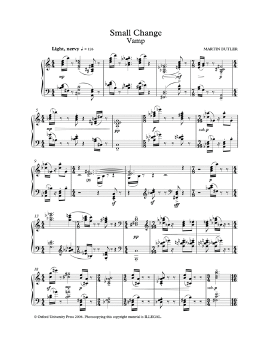 Lucifer's Banjo and other pieces Piano Solo scores gallery preview page 5