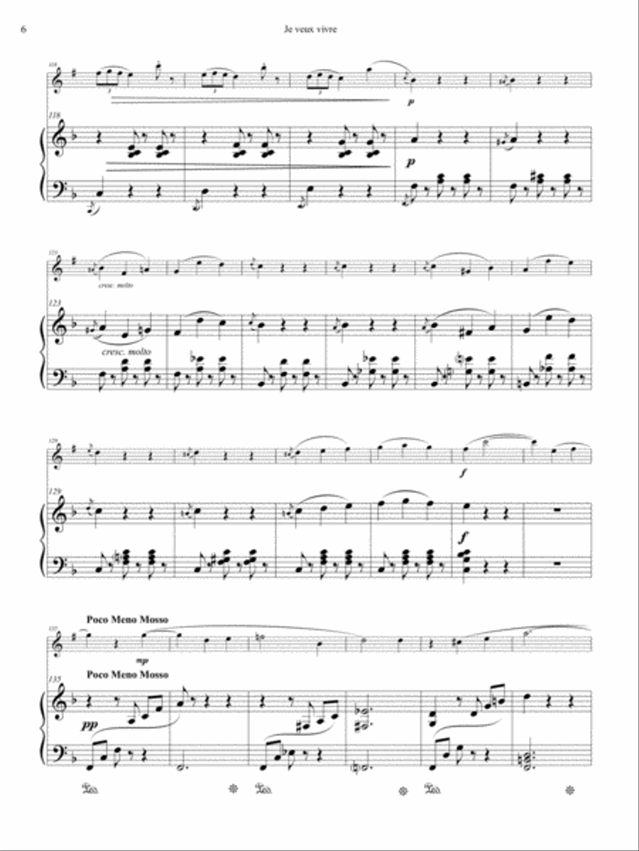 Charles Gounod: Je Jeux Vivre for Clarinet and Piano Clarinet Solo scores gallery preview page 6