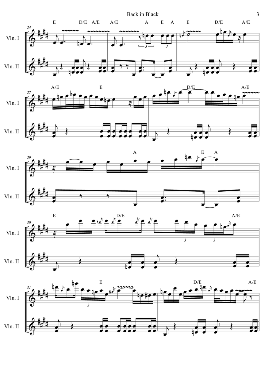 Back In Black Back In Black String Duet scores gallery preview page 3