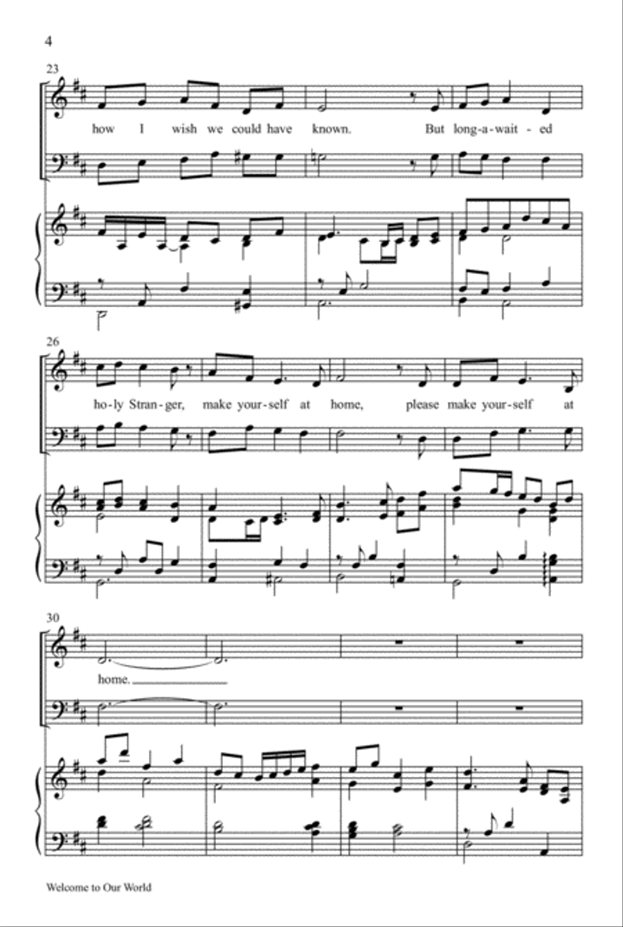 Welcome to Our World Welcome to Our World 4-Part scores gallery preview page 4
