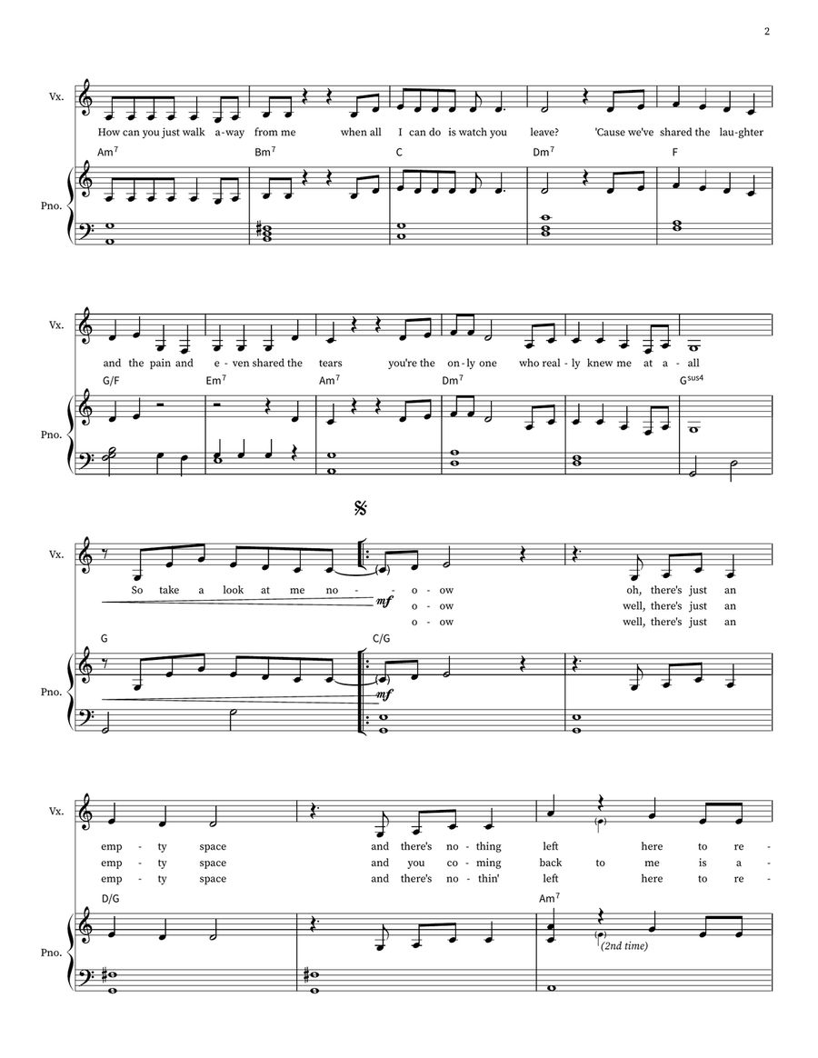 Against All Odds (Take A Look At Me Now) Voice scores gallery preview page 2