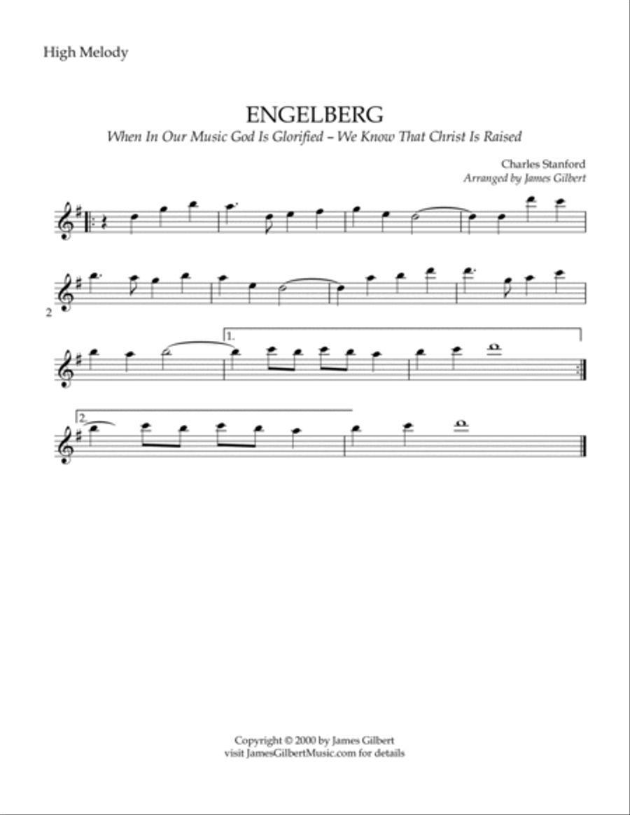 ENGELBERG (When In Our Music God Is Glorified) Small Ensemble scores gallery preview page 5