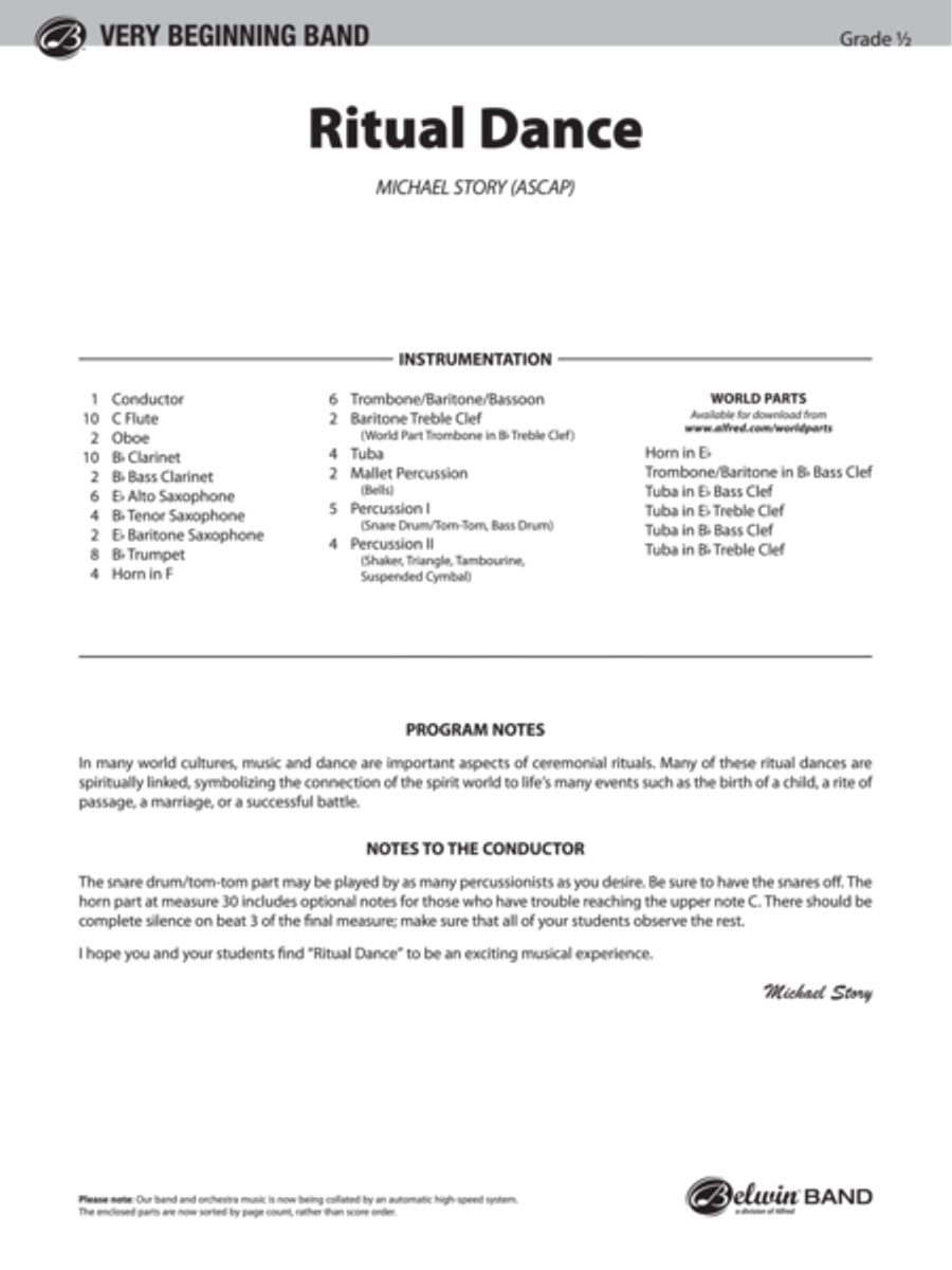 Ritual Dance Concert Band scores gallery preview page 2