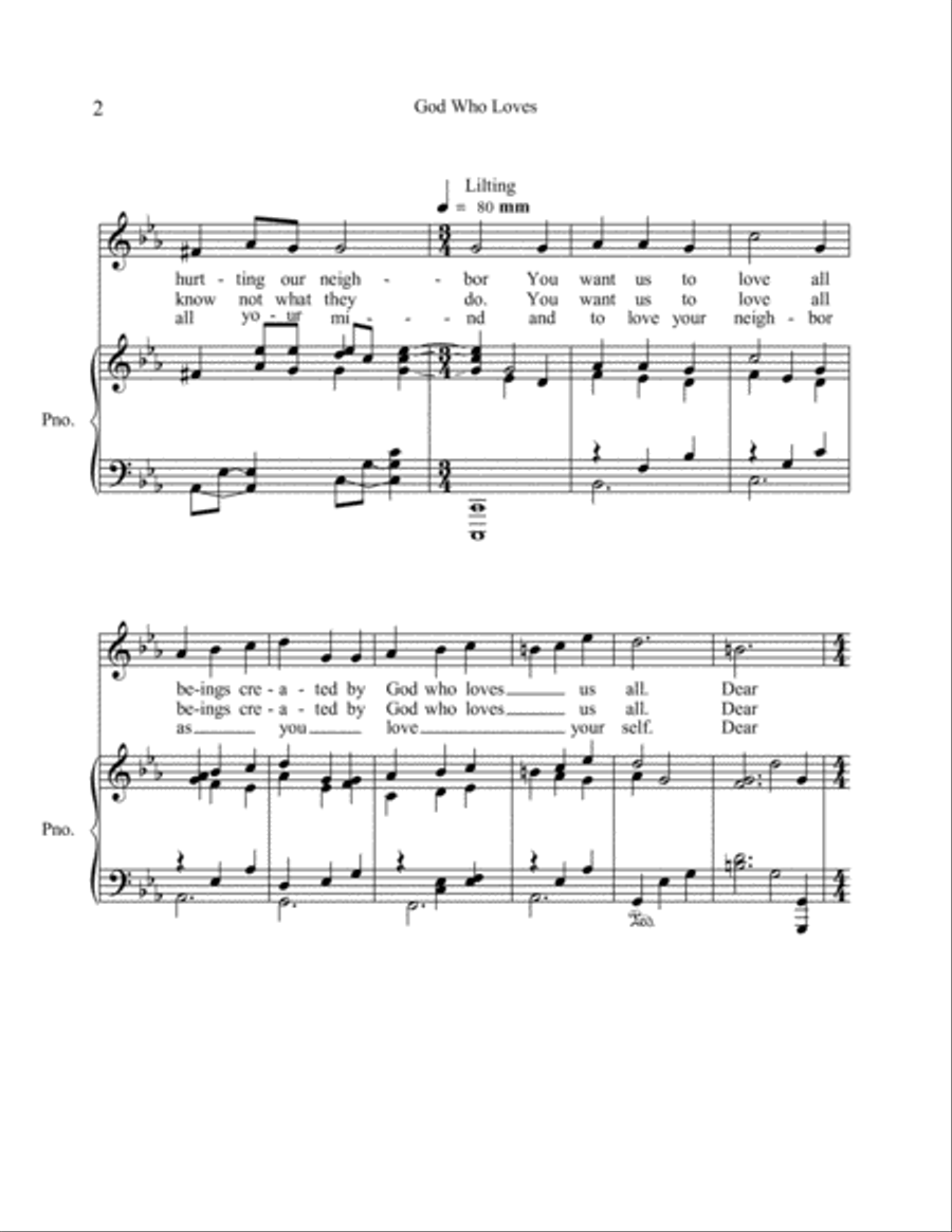 God Who Loves Voice scores gallery preview page 2
