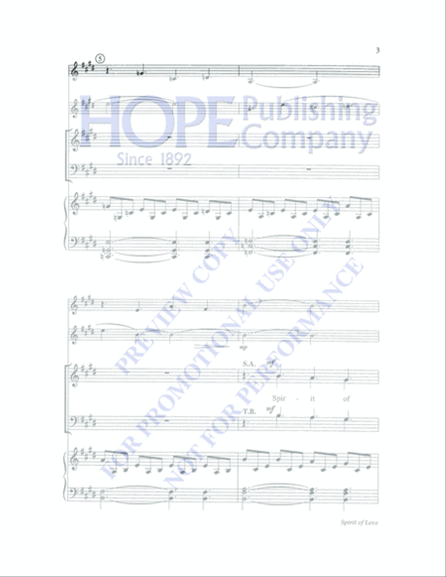 Spirit of Love 4-Part scores gallery preview page 3