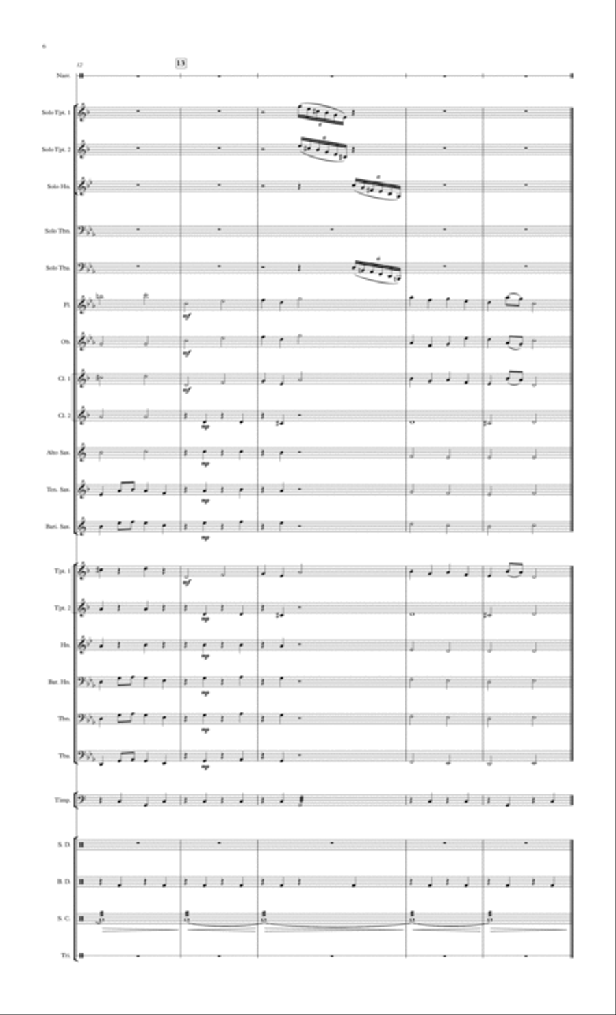 The Tortoise and the Hare for Advanced Brass Quintet Soloists and Middle School Band Concert Band scores gallery preview page 6