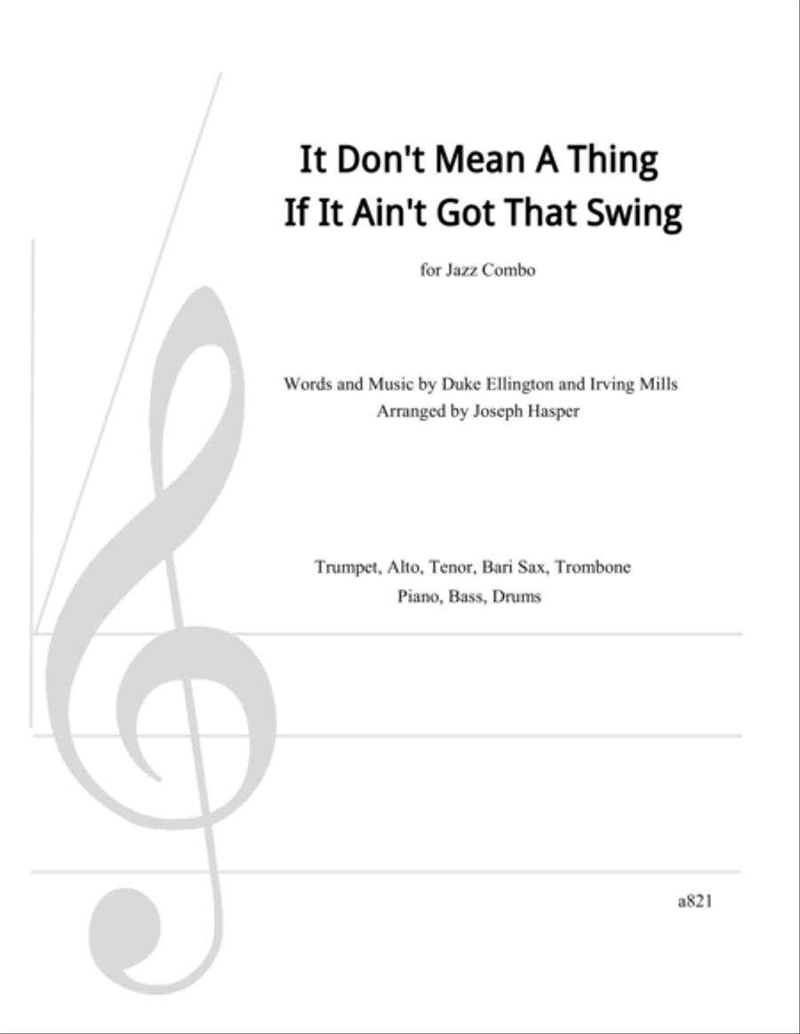 It Don't Mean A Thing (If It Ain't Got That Swing) Jazz Ensemble scores gallery preview page 1