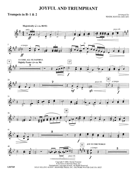 Joyful and Triumphant - Bb Trumpet 1,2