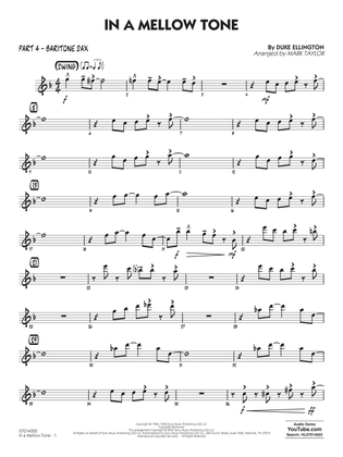 In A Mellow Tone (arr. Mark Taylor) - Part 4 - Baritone Sax