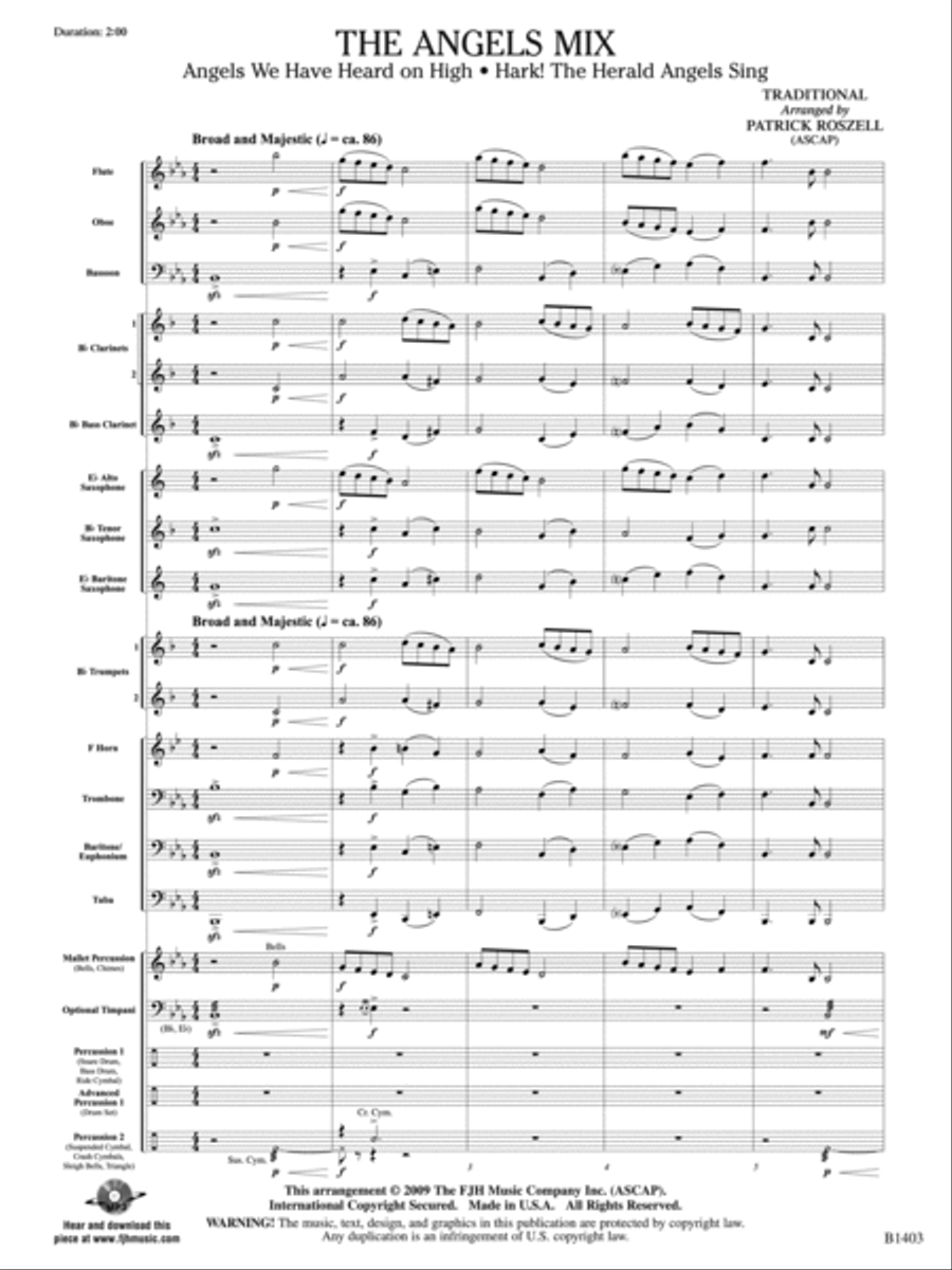 The Angels Mix: Score Concert Band scores gallery preview page 3