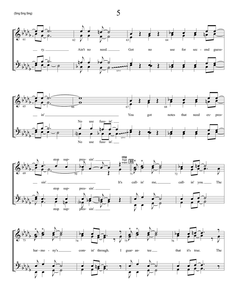 Sing, Sing, Sing SSAA scores gallery preview page 5