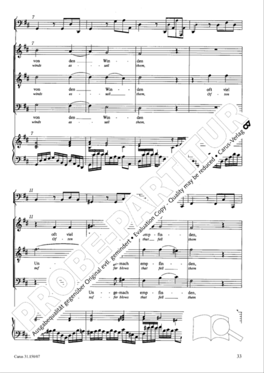 O my Lord, I long for thee (Nach dir, Herr, verlanget mich) 4-Part scores gallery preview page 34