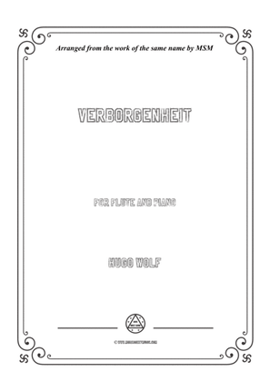Book cover for Wolf-Verborgenheit, for Flute and Piano