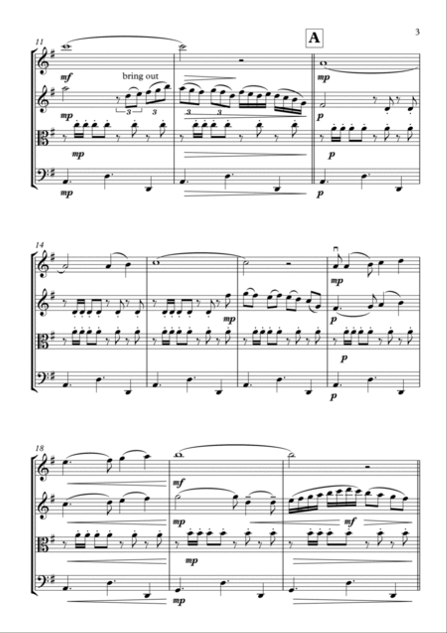 Spanish Eyes String Quartet scores gallery preview page 3