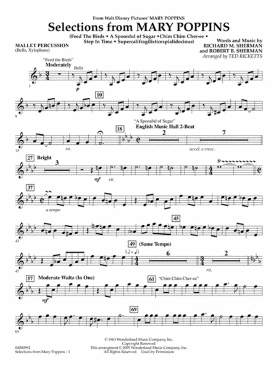 Selections from Mary Poppins Concert Band scores gallery preview page 9