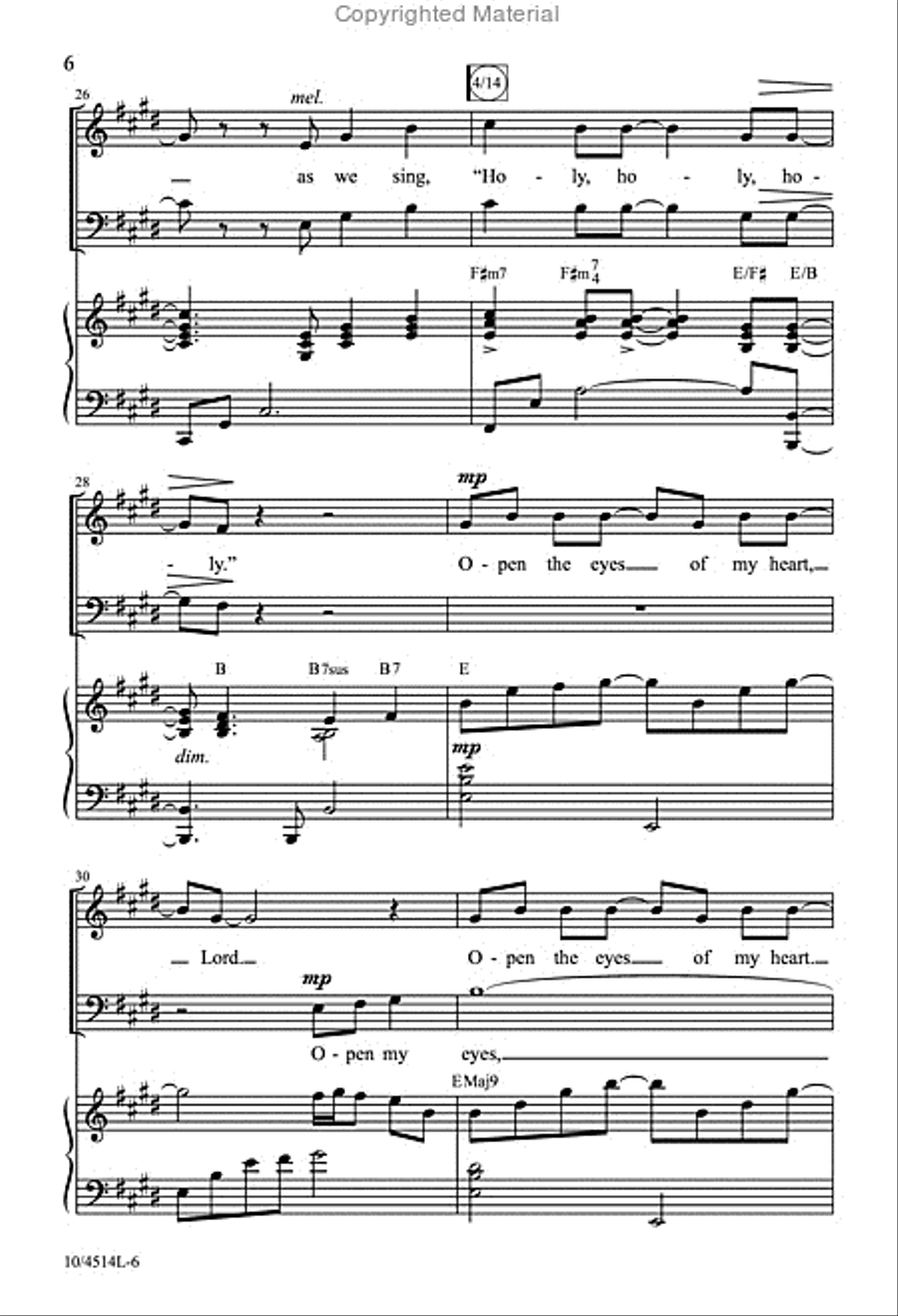 Open the Eyes of My Heart with Be Thou My Vision 2-Part scores gallery preview page 6