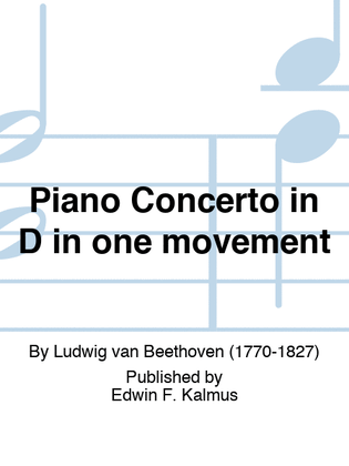 Piano Concerto in D in one movement