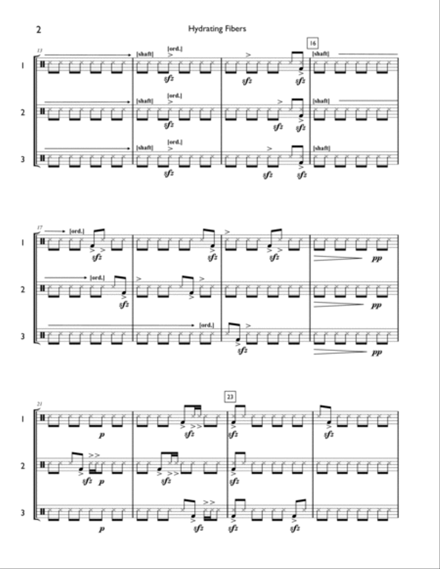 Hydrating Fibers (score & parts) Percussion Ensemble scores gallery preview page 4