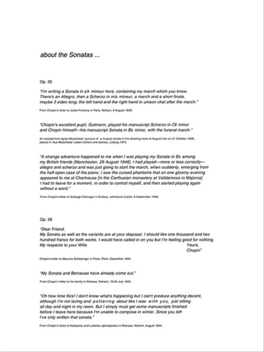 Sonatas, Op. 35 & 58 Piano Solo scores gallery preview page 3