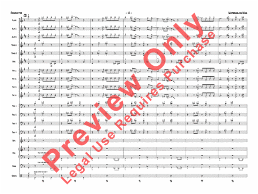 Watermelon Man (score only) Jazz Ensemble scores gallery preview page 13