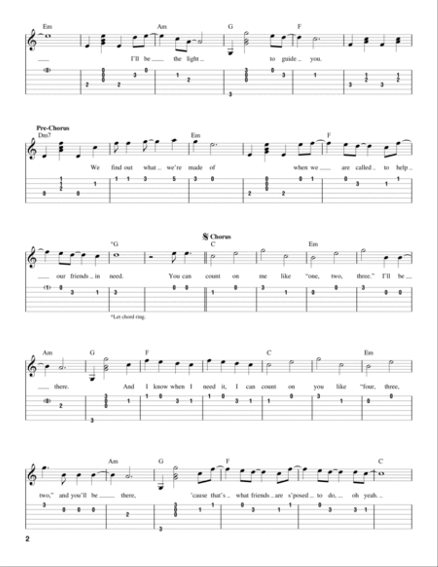Count On Me Acoustic Guitar scores gallery preview page 2