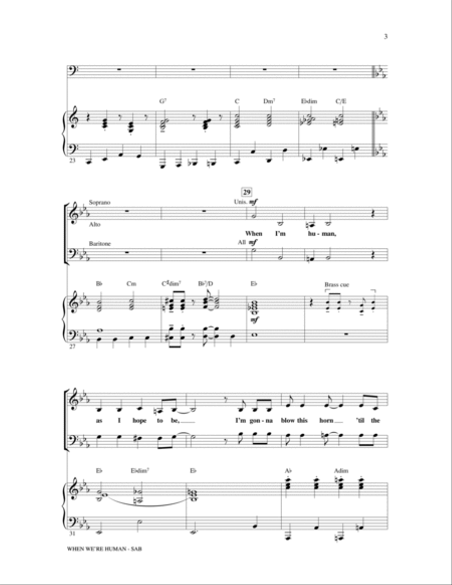 When We're Human (from The Princess And The Frog) 3-Part scores gallery preview page 3