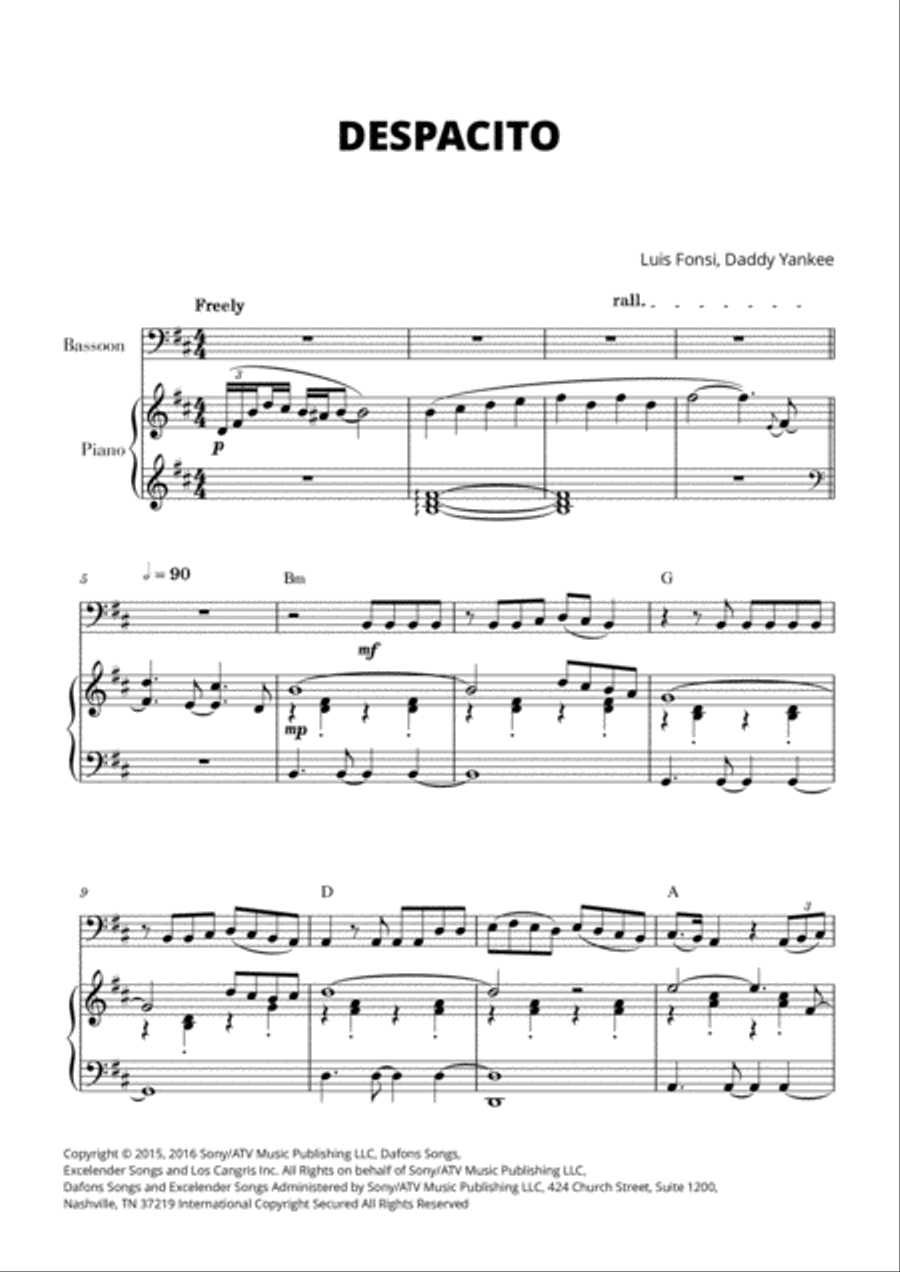 Despacito Small Ensemble scores gallery preview page 1