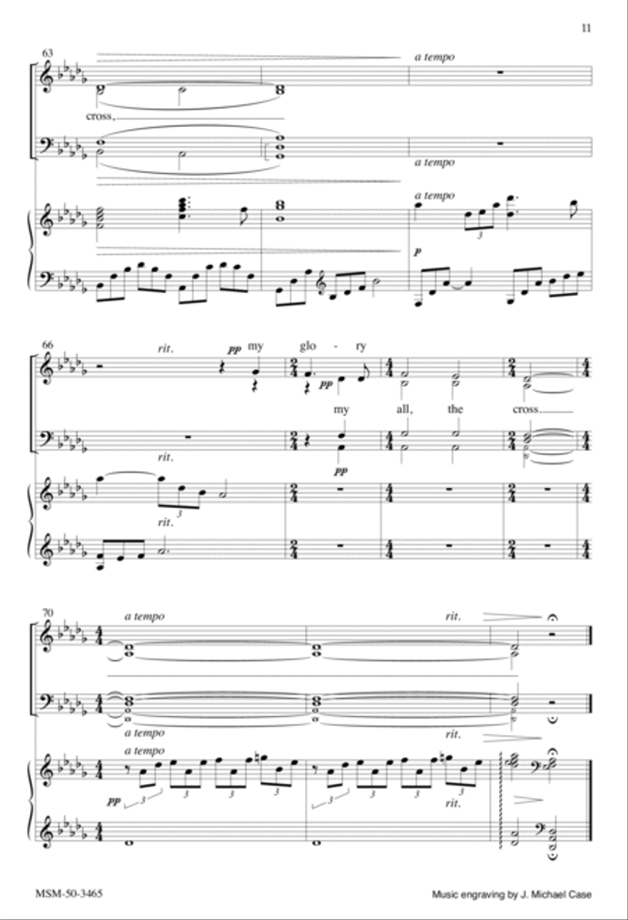 Beneath the Cross of Jesus 4-Part scores gallery preview page 11