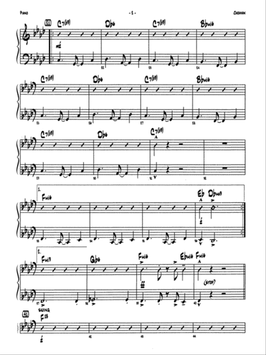 Caravan: Piano Accompaniment Jazz Ensemble scores gallery preview page 2
