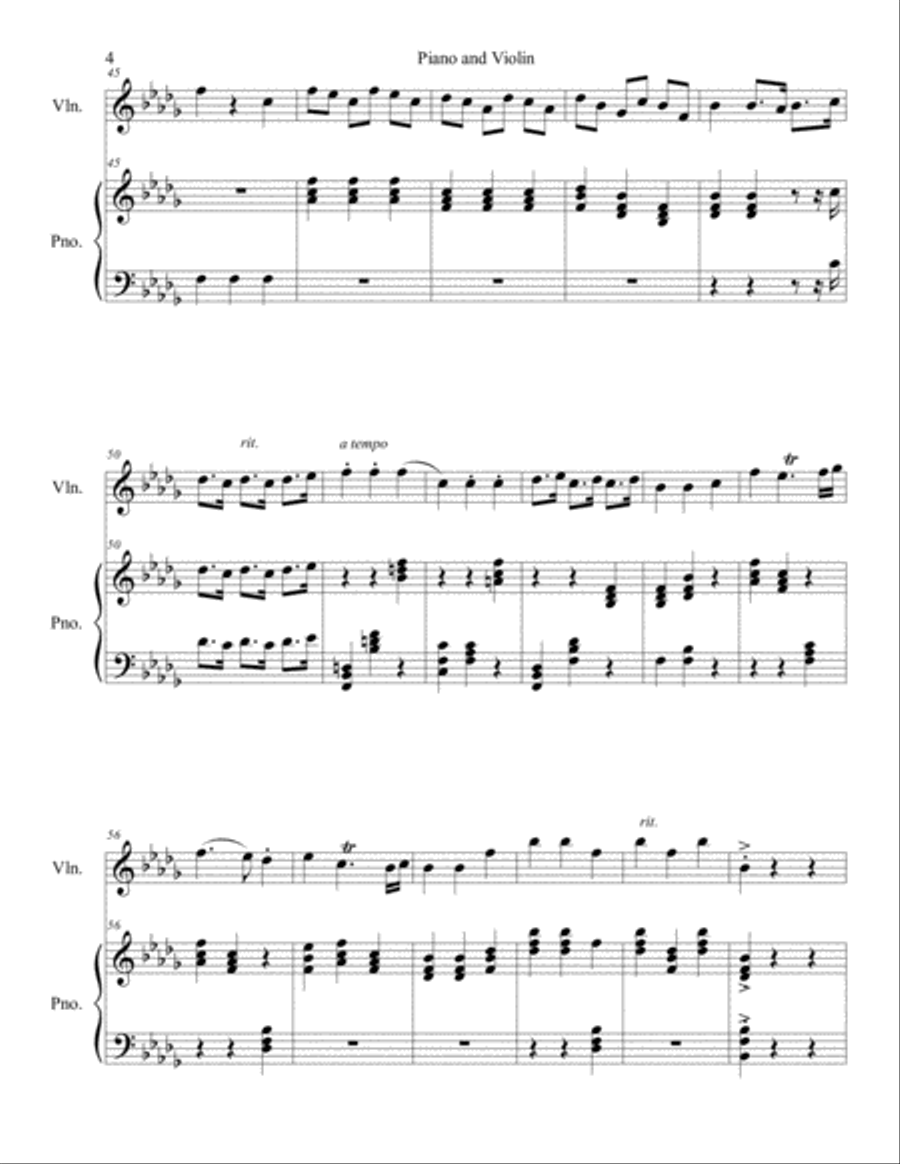 Dark Minuet for Violin and Piano Violin scores gallery preview page 4