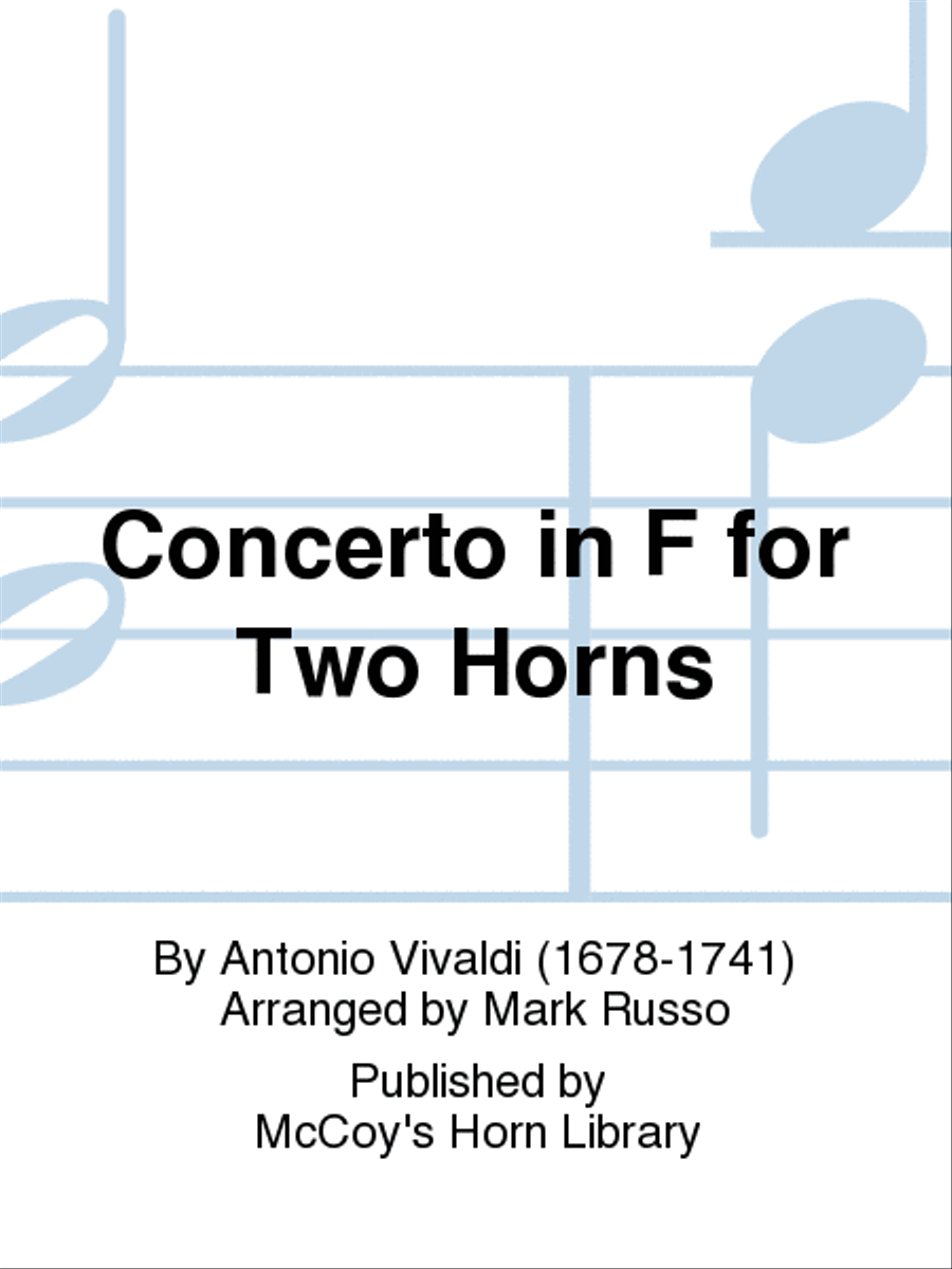Concerto in F for Two Horns Brass Duet scores gallery preview page 1