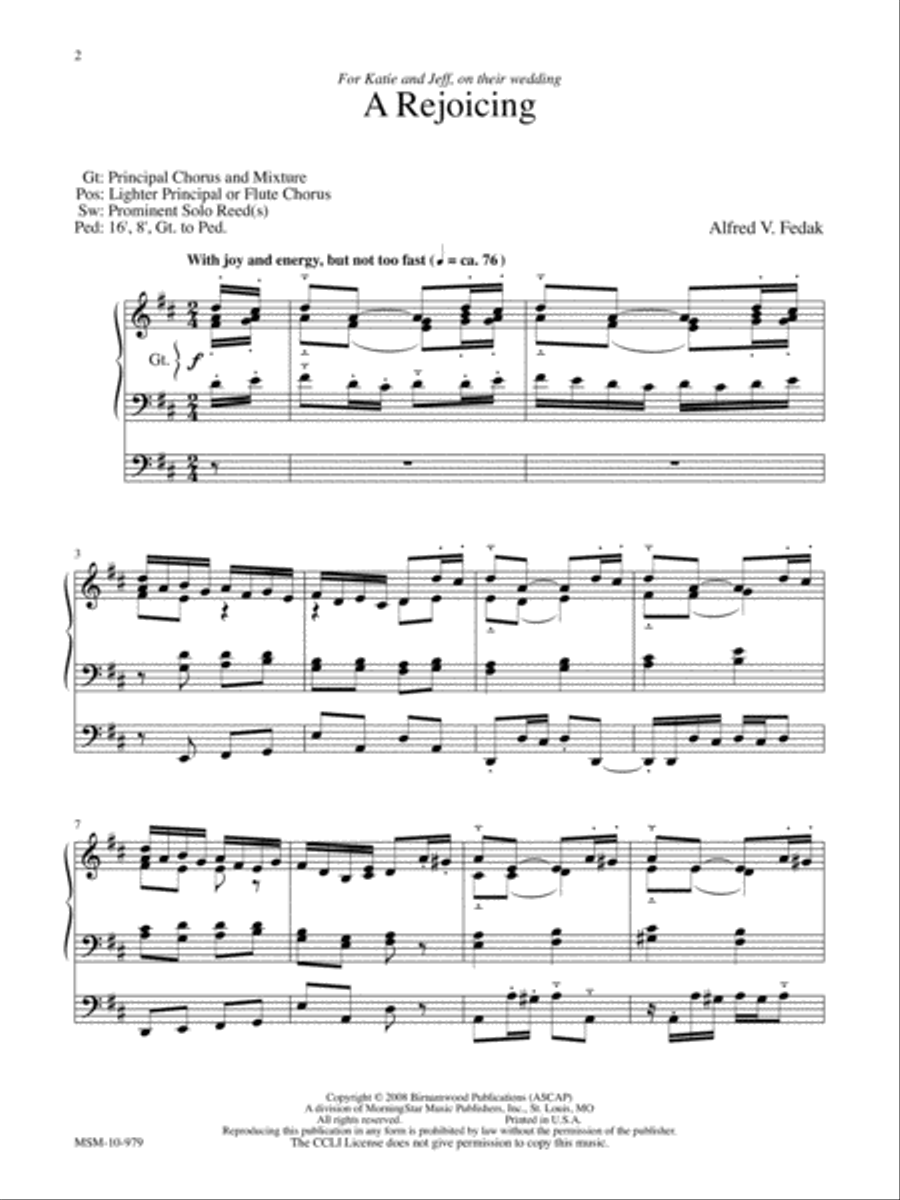 A Rejoicing Organ scores gallery preview page 2