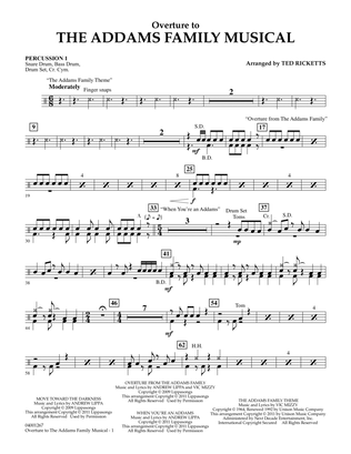 Overture to The Addams Family Musical - Percussion 1