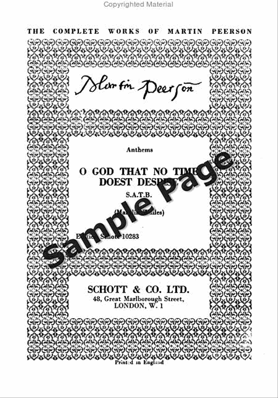 O God That No Time Doest Despise*** 4-Part scores gallery preview page 2