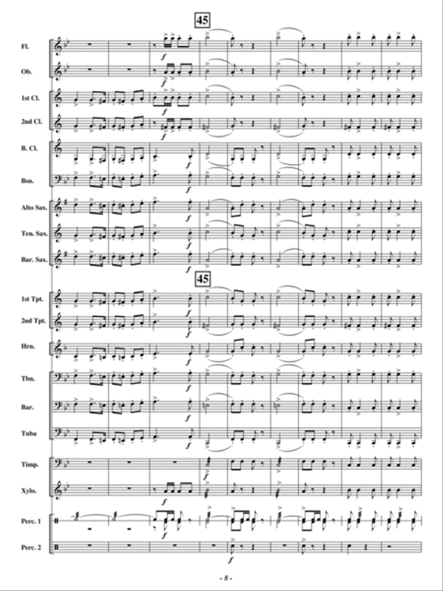 U. S. Field Artillery Concert Band scores gallery preview page 7