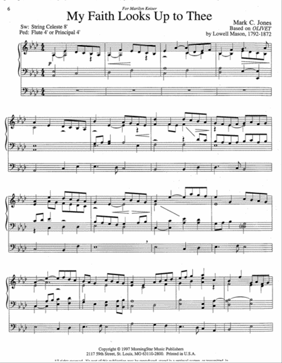 Three Lenten Hymn Meditations Organ scores gallery preview page 3