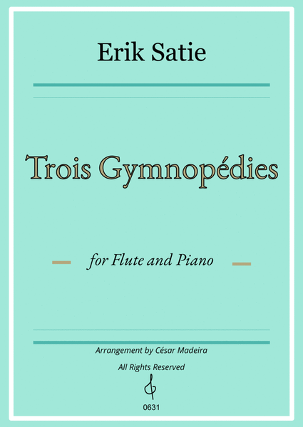 Three Gymnopedies by Satie - Flute and Piano (Individual Parts) image number null
