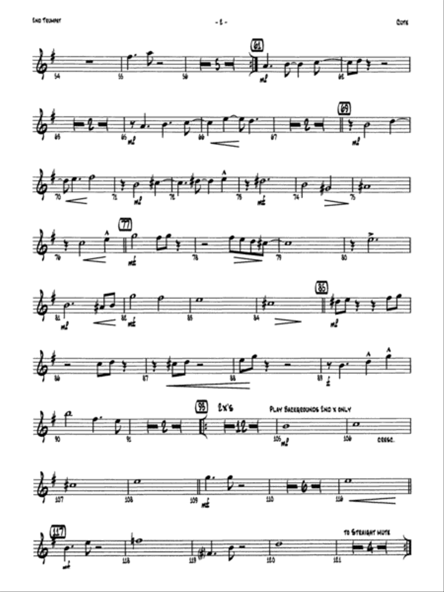 Cute: 2nd B-flat Trumpet Jazz Ensemble scores gallery preview page 2