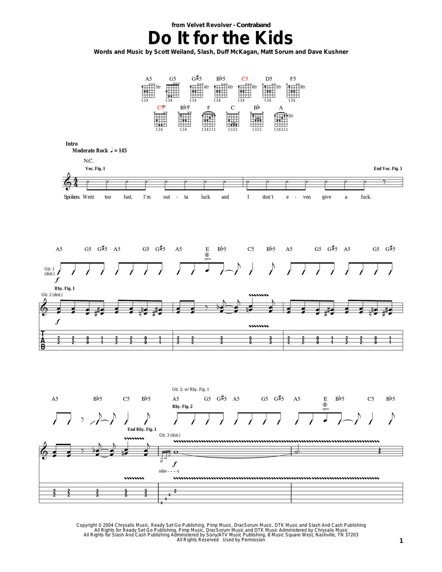 Do It For The Kids Acoustic Guitar scores gallery preview page 1