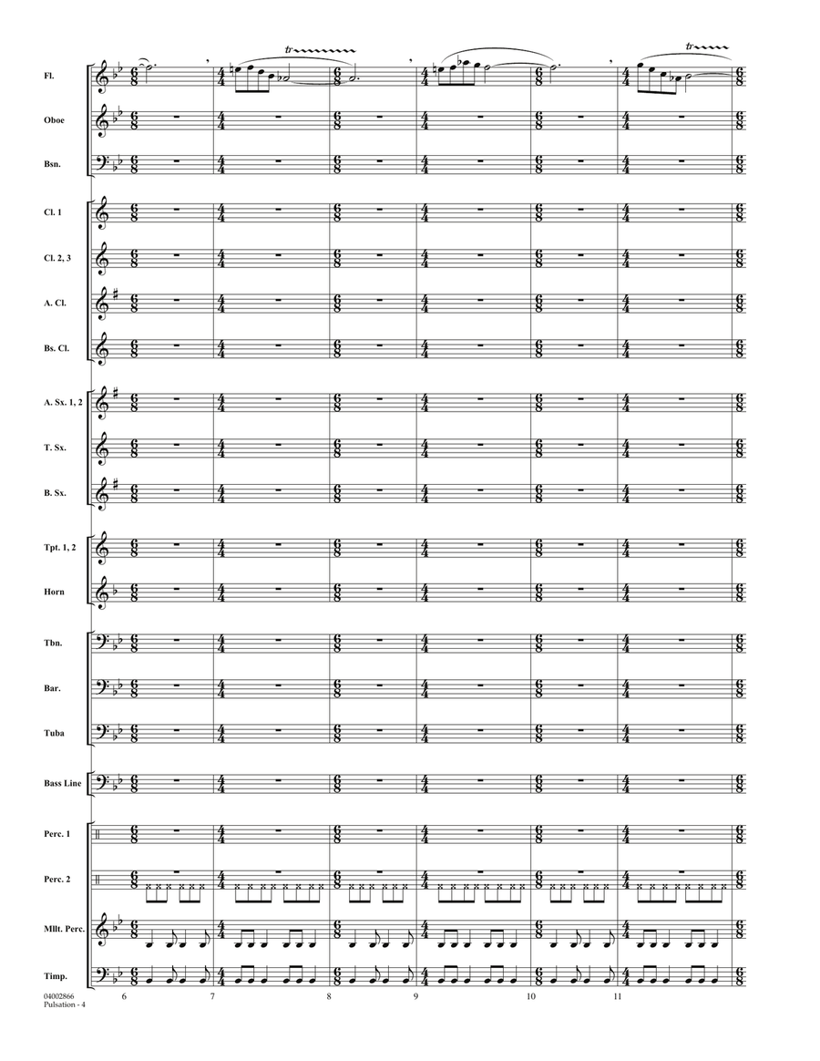 Pulsation - Full Score Pulsation - Full Score Concert Band scores gallery preview page 4