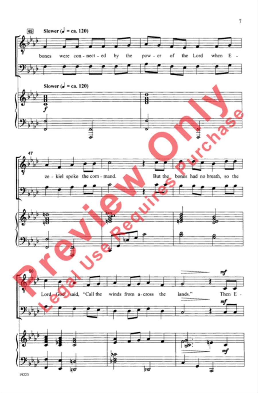 Dry Bones Dry Bones Men's Choir scores gallery preview page 7