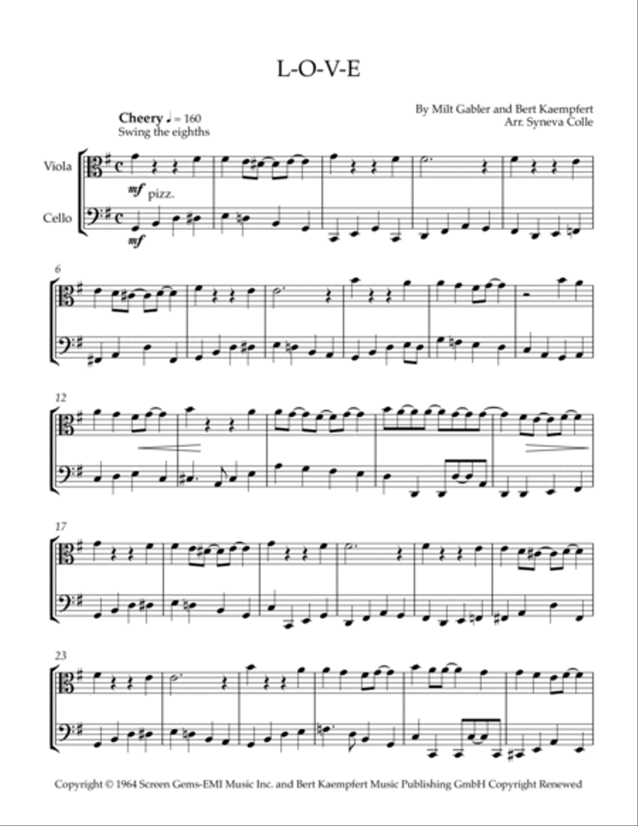 L-o-v-e String Duet scores gallery preview page 2