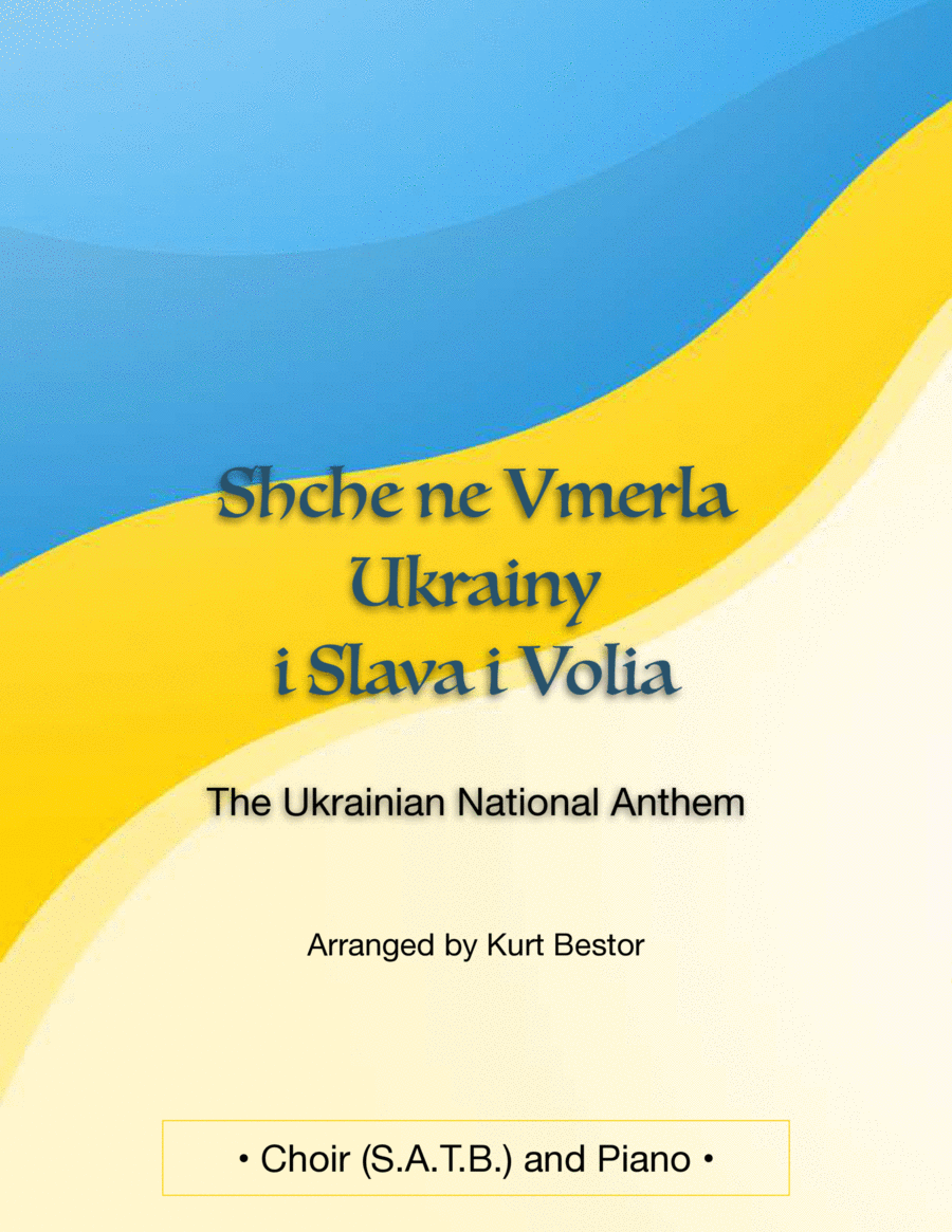 Ukrainian National Anthem 4-Part scores gallery preview page 1