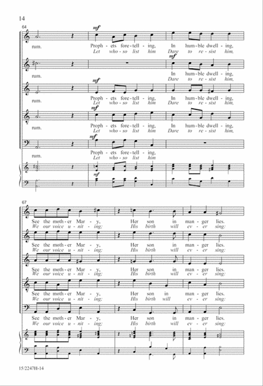 Lirum Lirum SSATB scores gallery preview page 15
